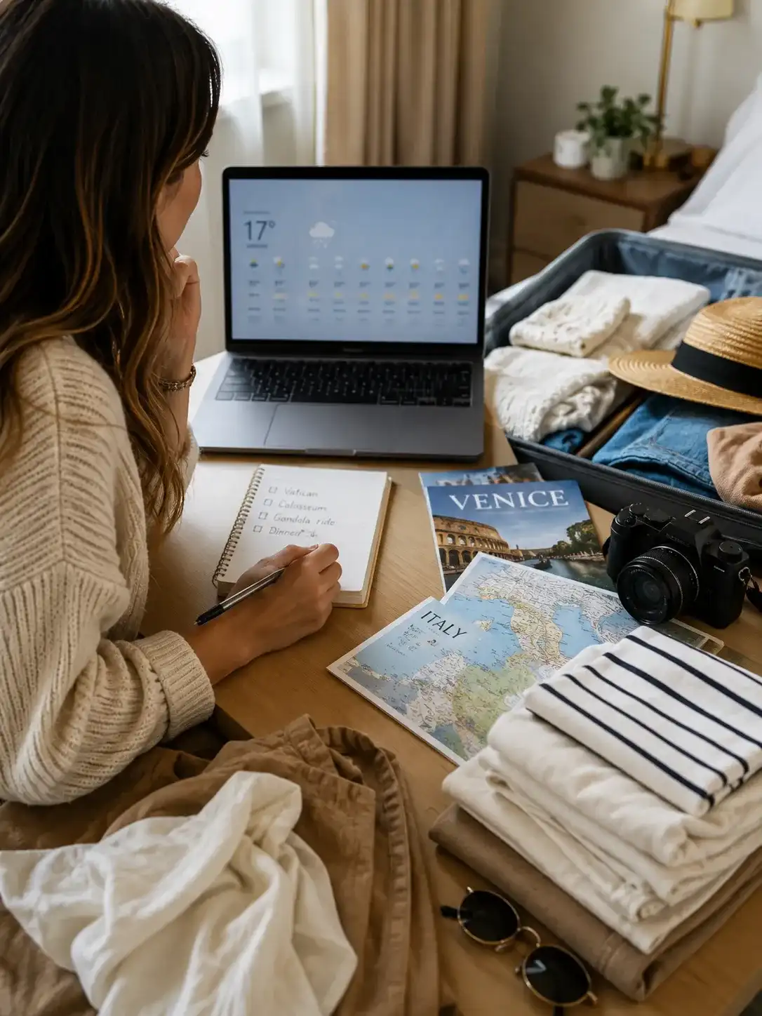 Deciding What to Pack Research, Activities & Color Scheme