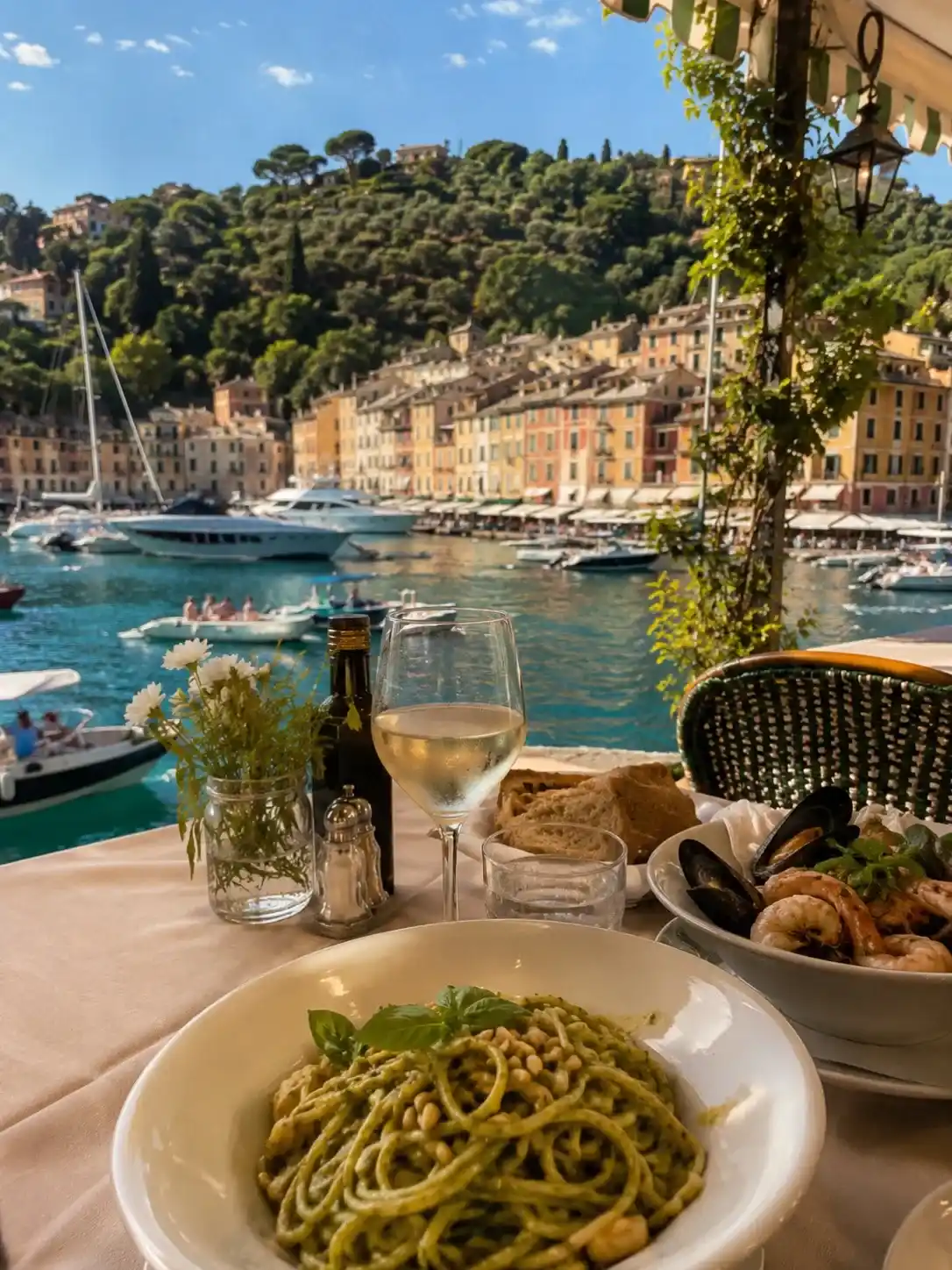 Dining with a Harbor View
