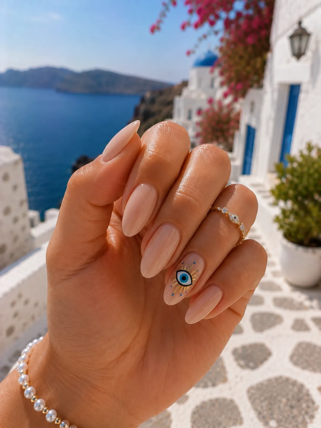 Evil Eye Accent Nail