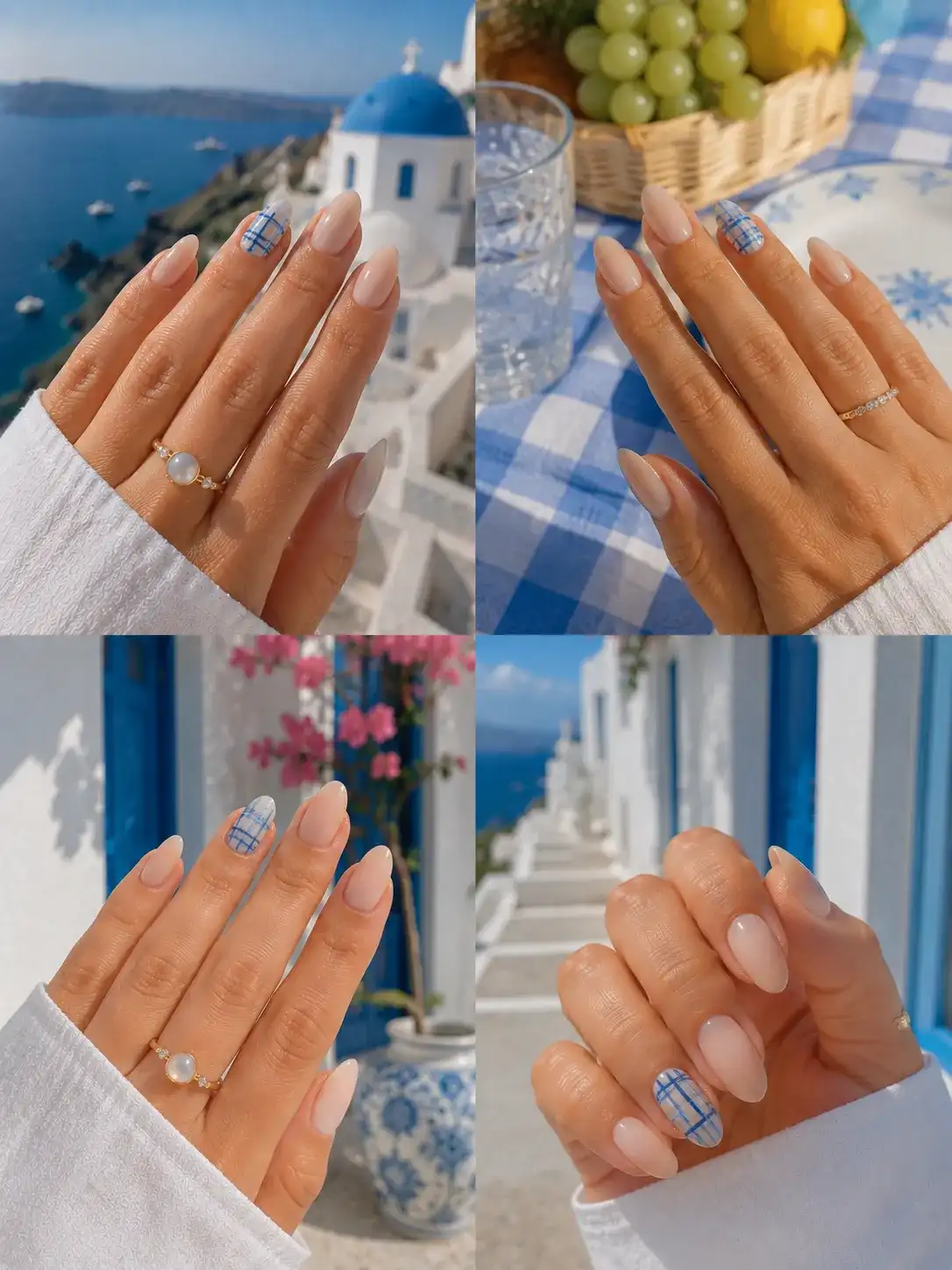 Plaid Accent Nails