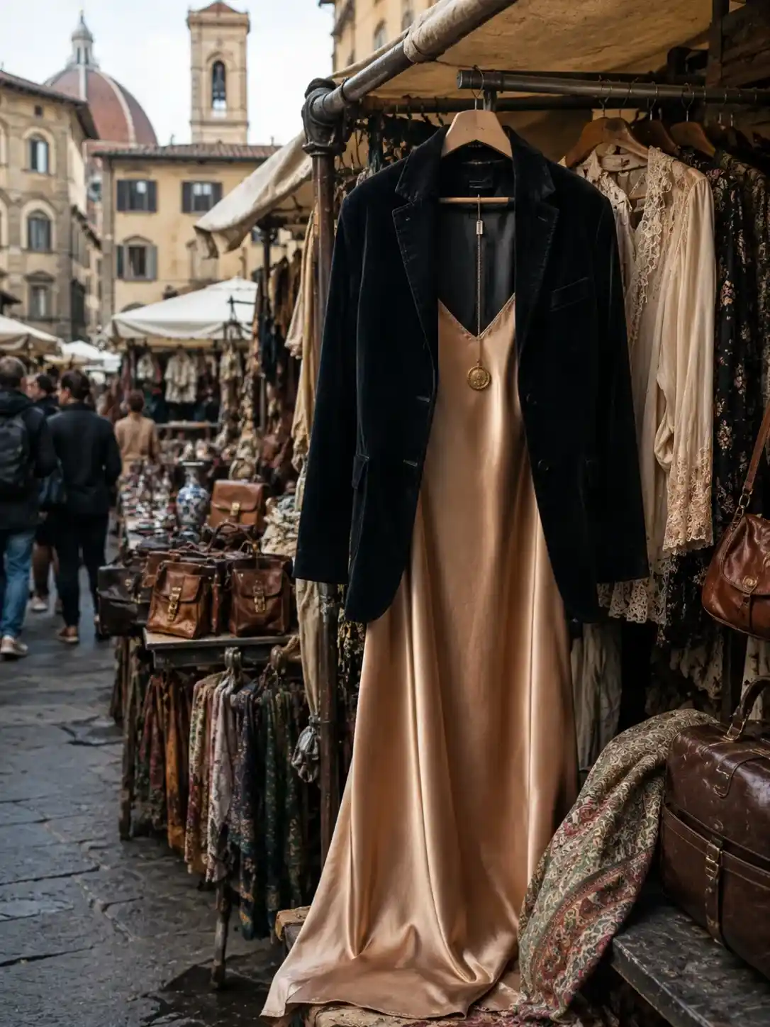 The Silky Slip Dress & Tailored Blazer — Vintage Market Essentials