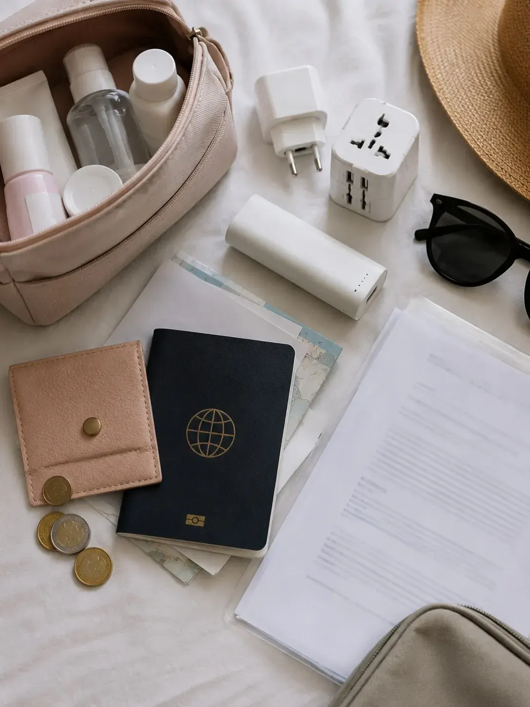 Toiletries and Documents