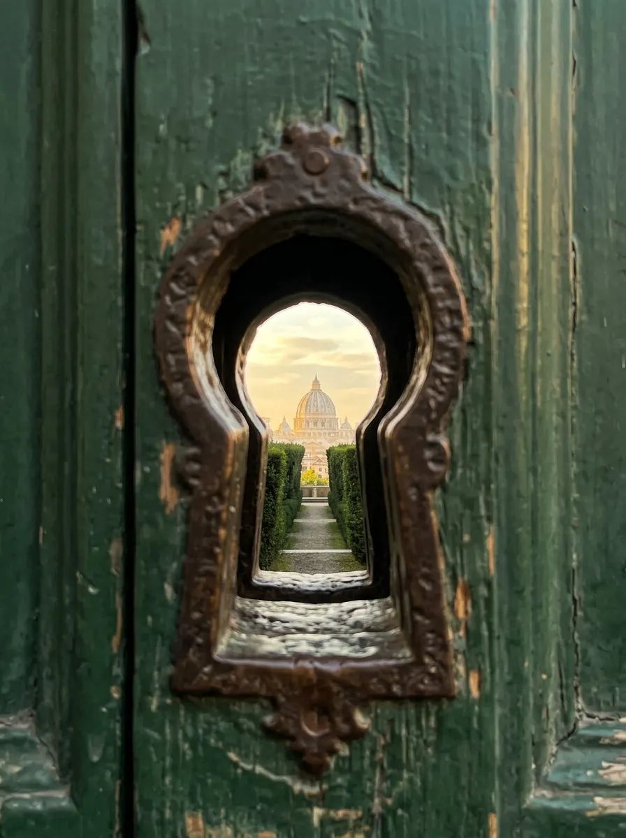 Where can I find the secret keyhole in Rome
