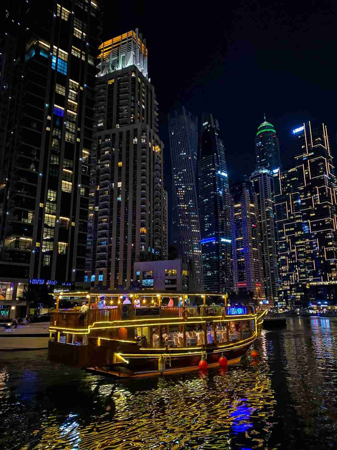 Dubai Marina Skyline from Al Sayorah Bridge