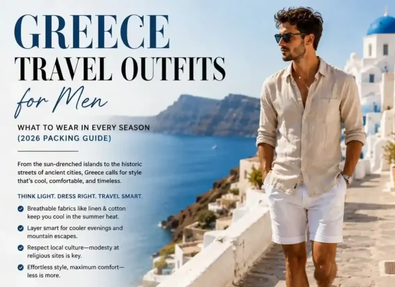 Greece Travel Outfits for Men: What to Wear in Every Season (2026 Packing Guide)